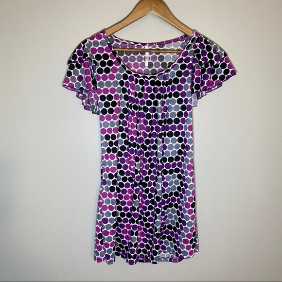 🔥SOLD🔥 Rue 21 Polka Dot Tunic Shirt or Tunic L - Picture 8 of 16